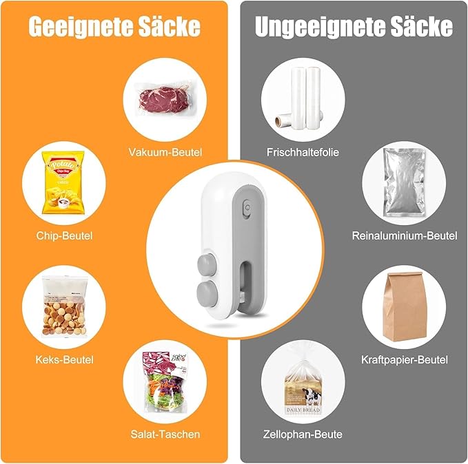 Portable Mini Sealing Machine 2 in 1 Magnetic Heat Sealing and Cutting Bag Sealer