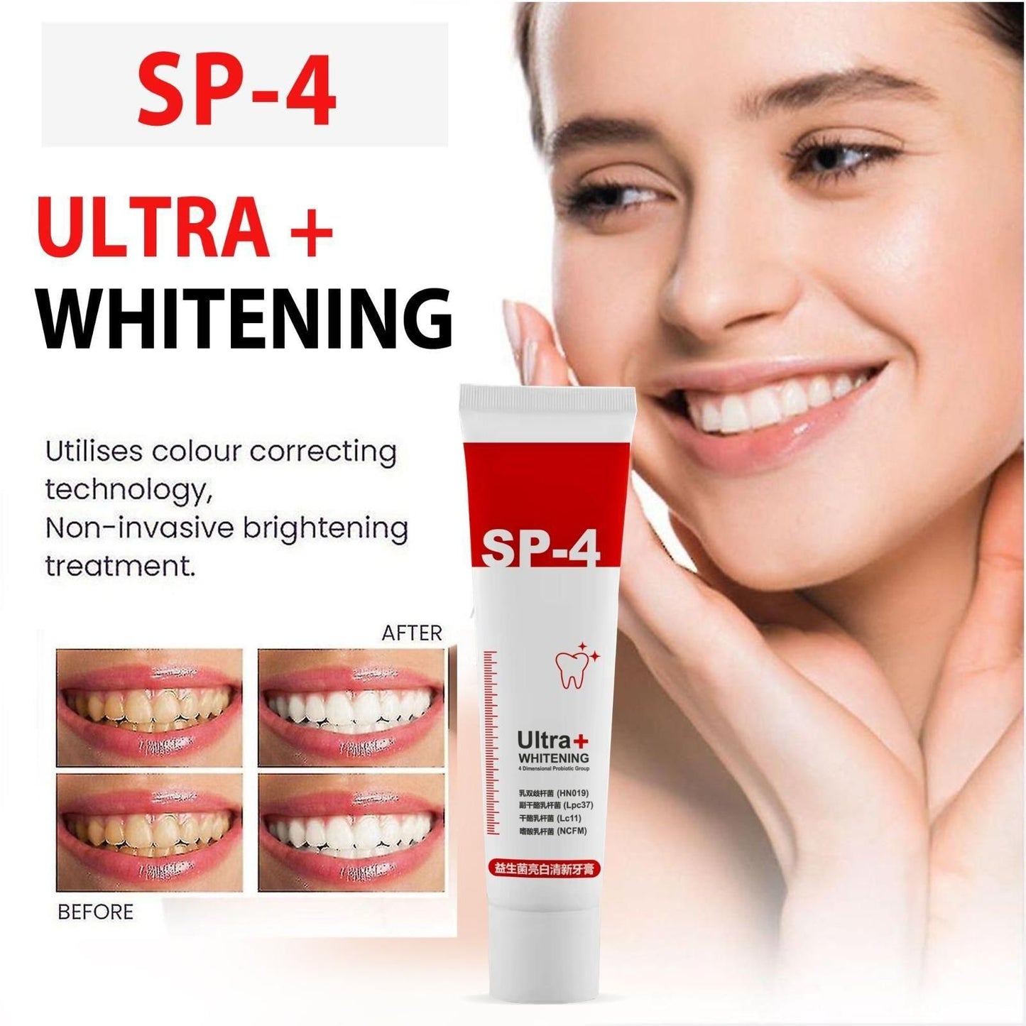 SP-4 Probiotic Whitening Toothpaste, Teeth Whitening Toothpaste (Pack of 1)