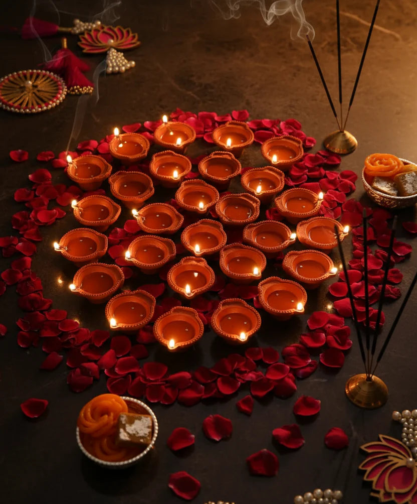 LED Light Water Sensor Diyas Plastic with, Ambient Lights, (Pack of 6/12/18)