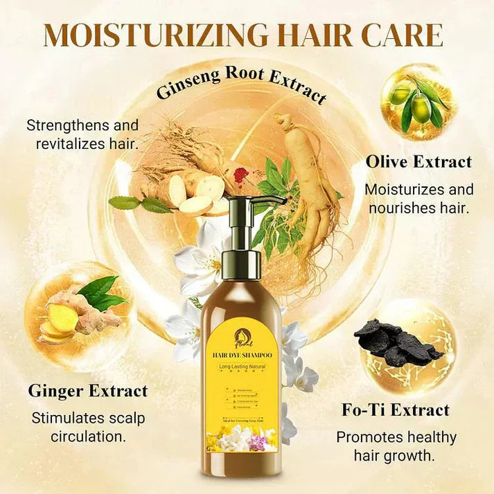 Long Lasting Natural Hair Dye Shampoo (PACK OF 2)